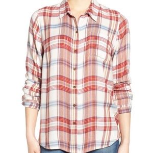 LUCKY BRAND Bungalow Plaid button back shirt
